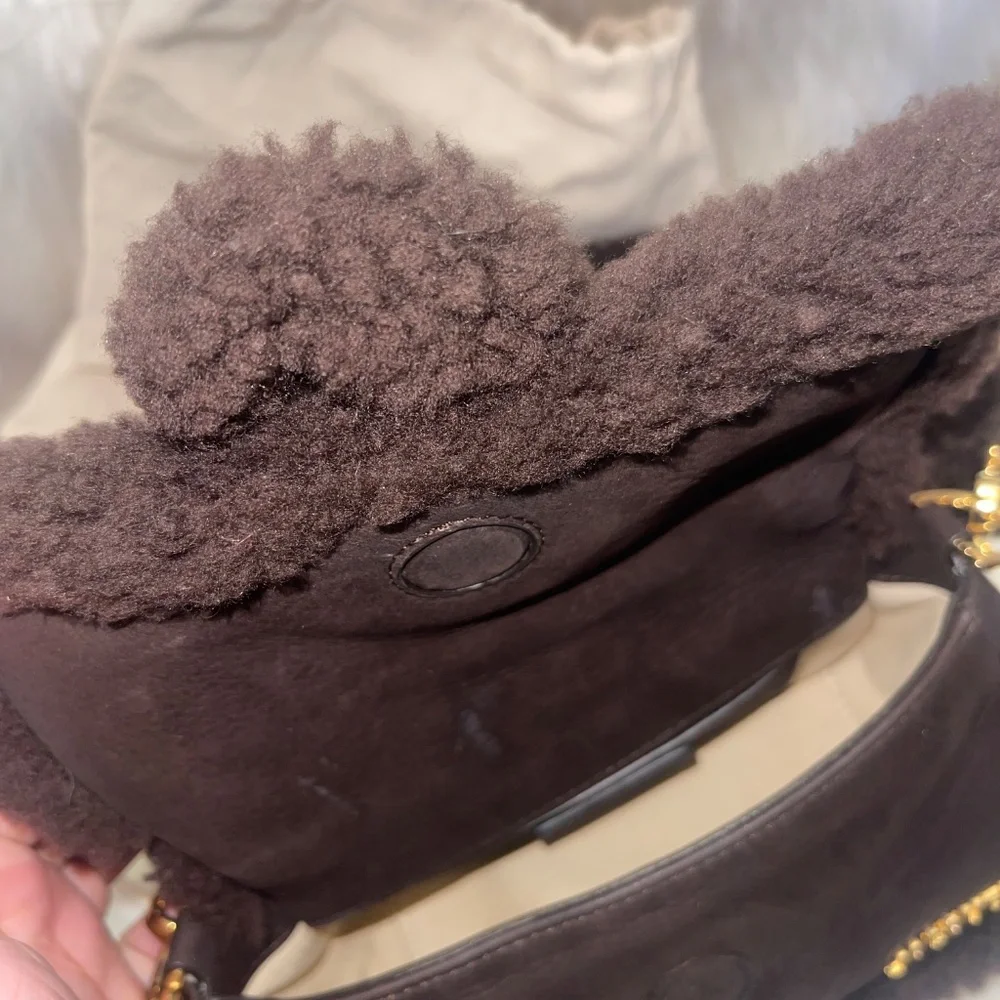 Jacquemus fur brown crossbody/shoulder bag - Picture 4 of 10